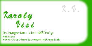 karoly visi business card